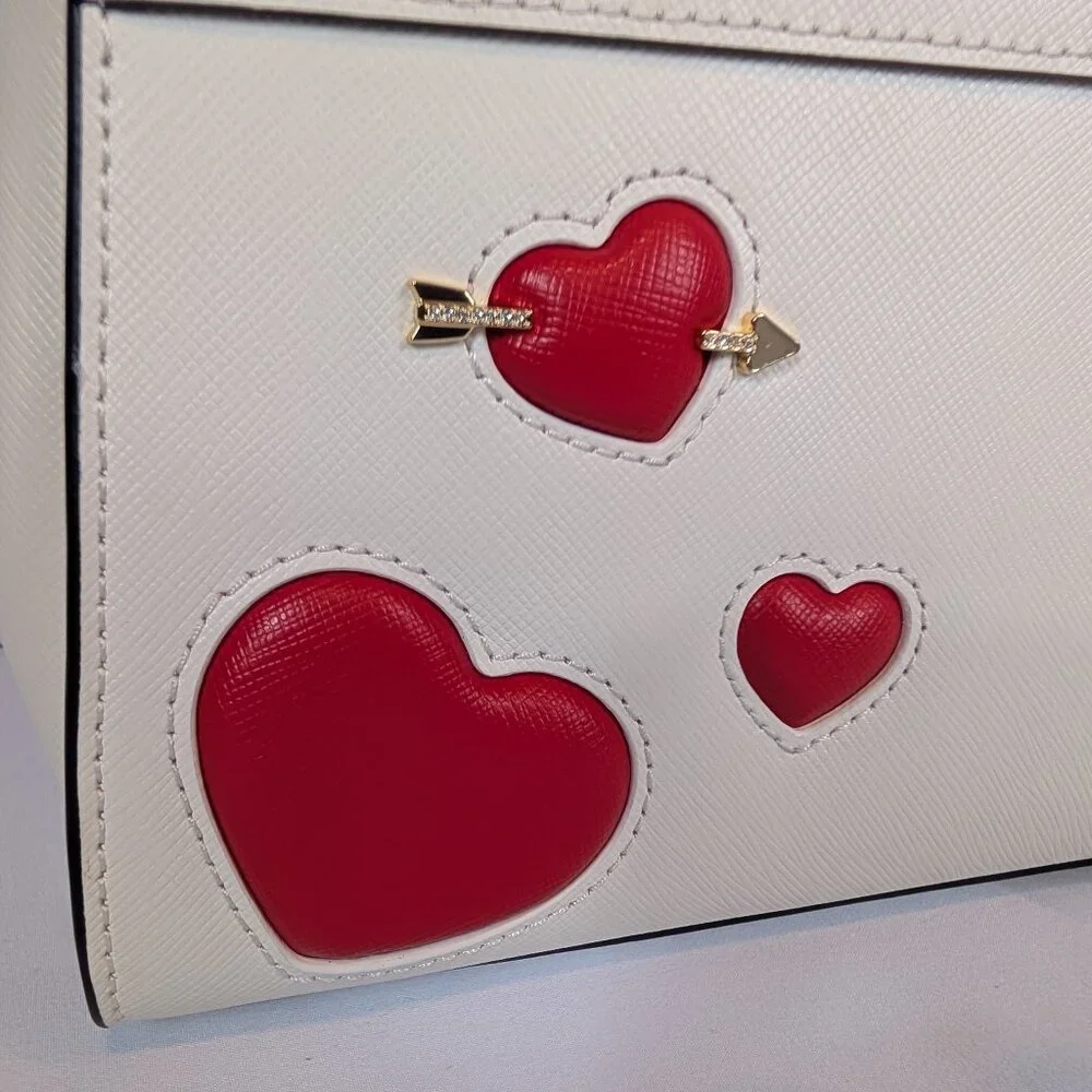 RAFFLE - ONLY 4 LEFT  NWT Kate Spade Madison Puffy Heart Small Satchel MSRP $409 - Picture 9 of 14